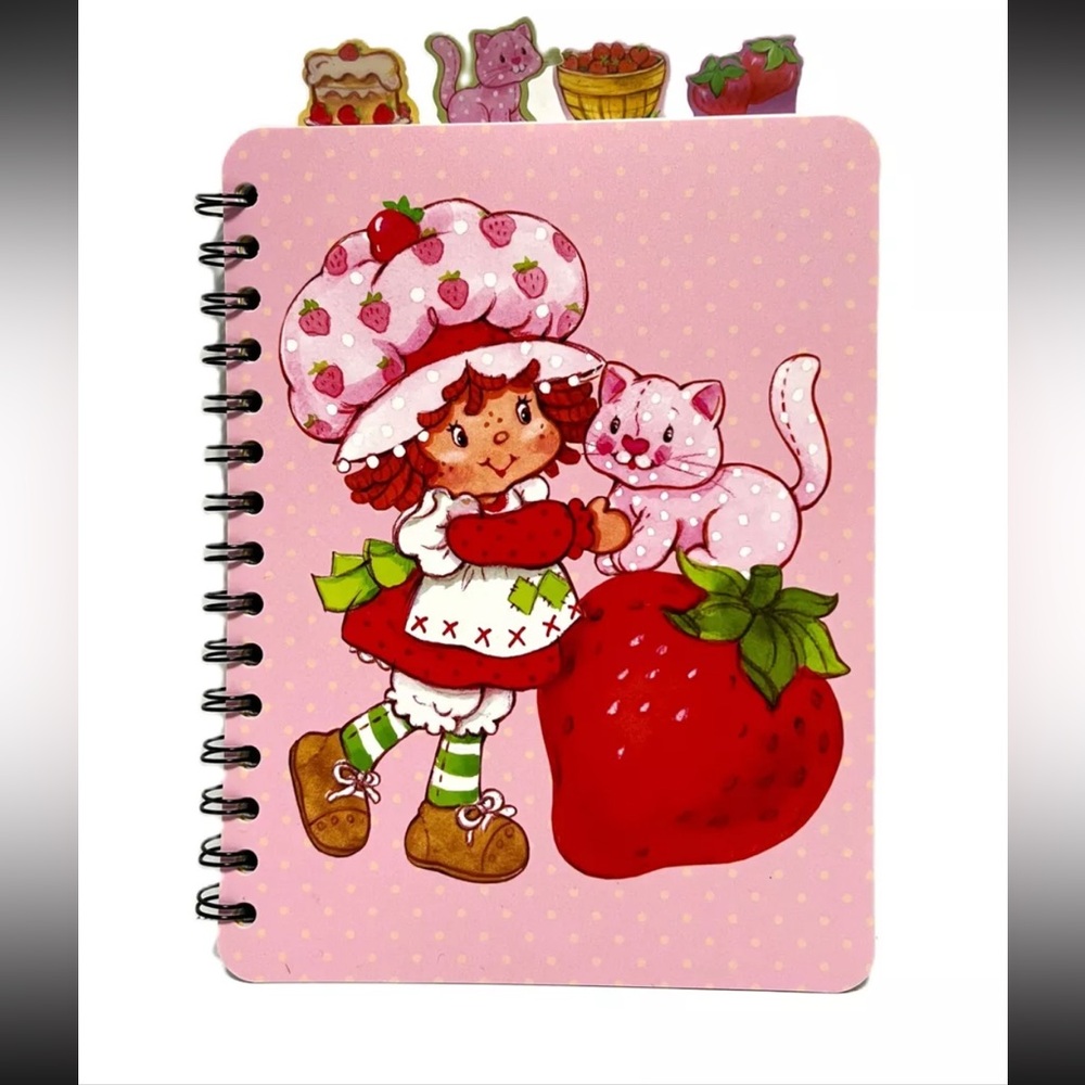 NEW Strawberry Shortcake & Custard Tab Journal Notebook 7in (W) x 9.in